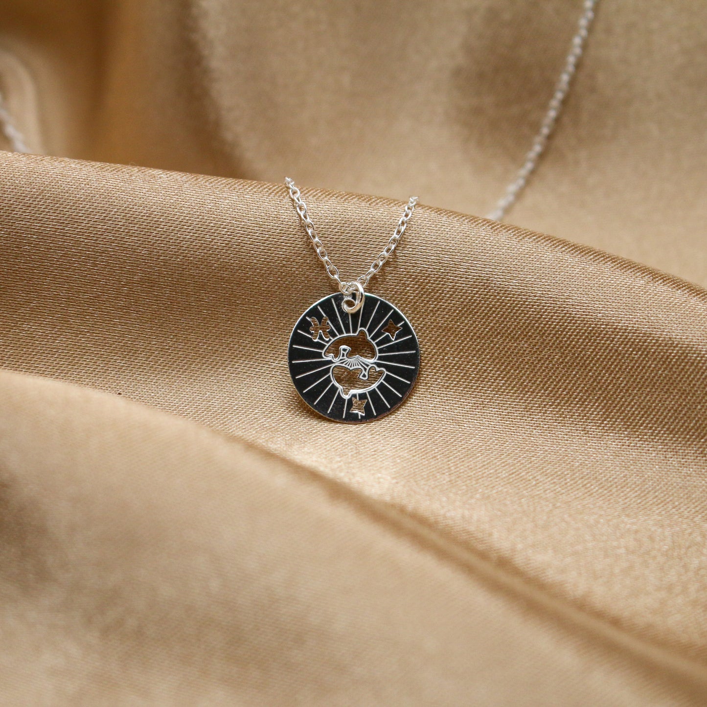 Fische Silber Halskette