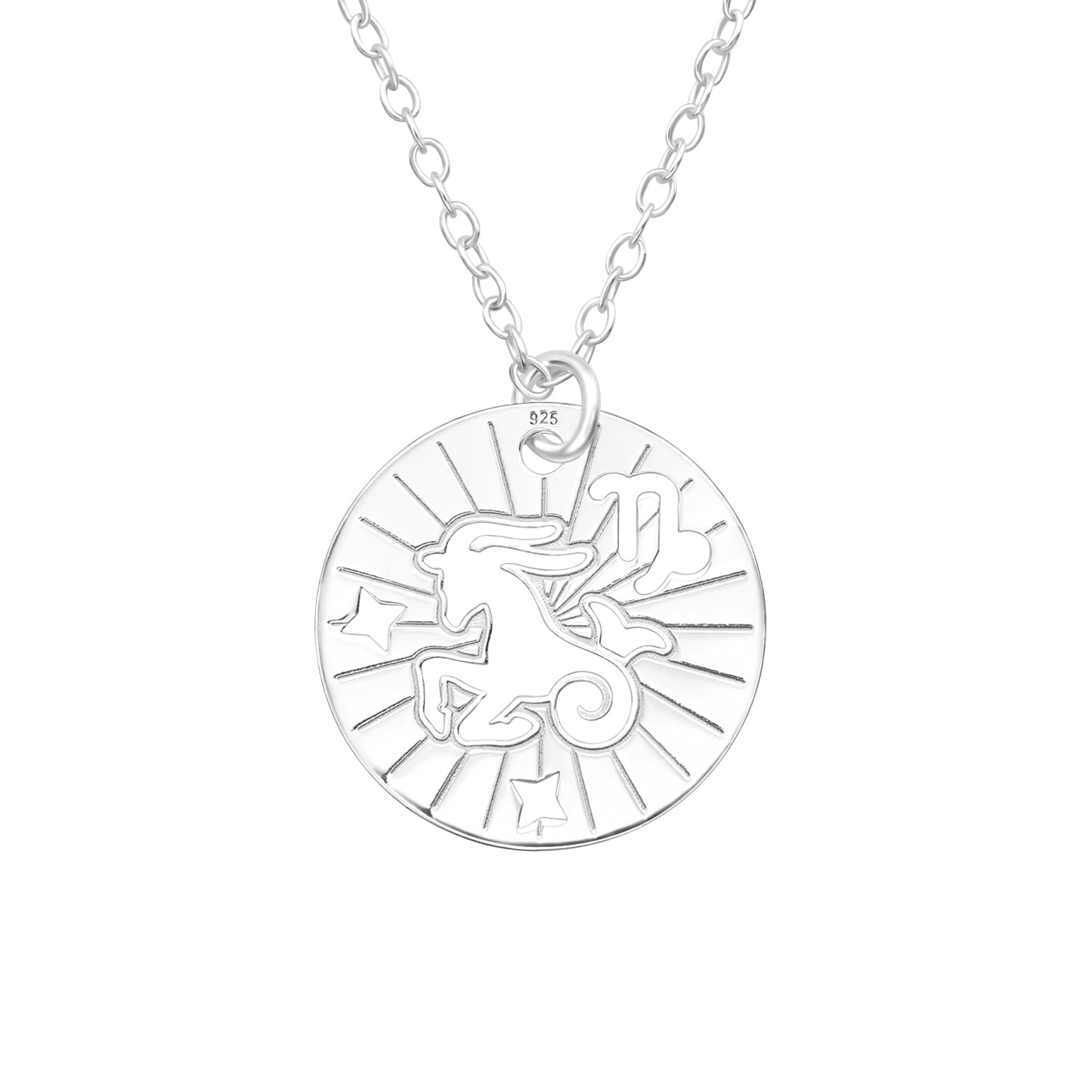 Steinbock Silber Halskette