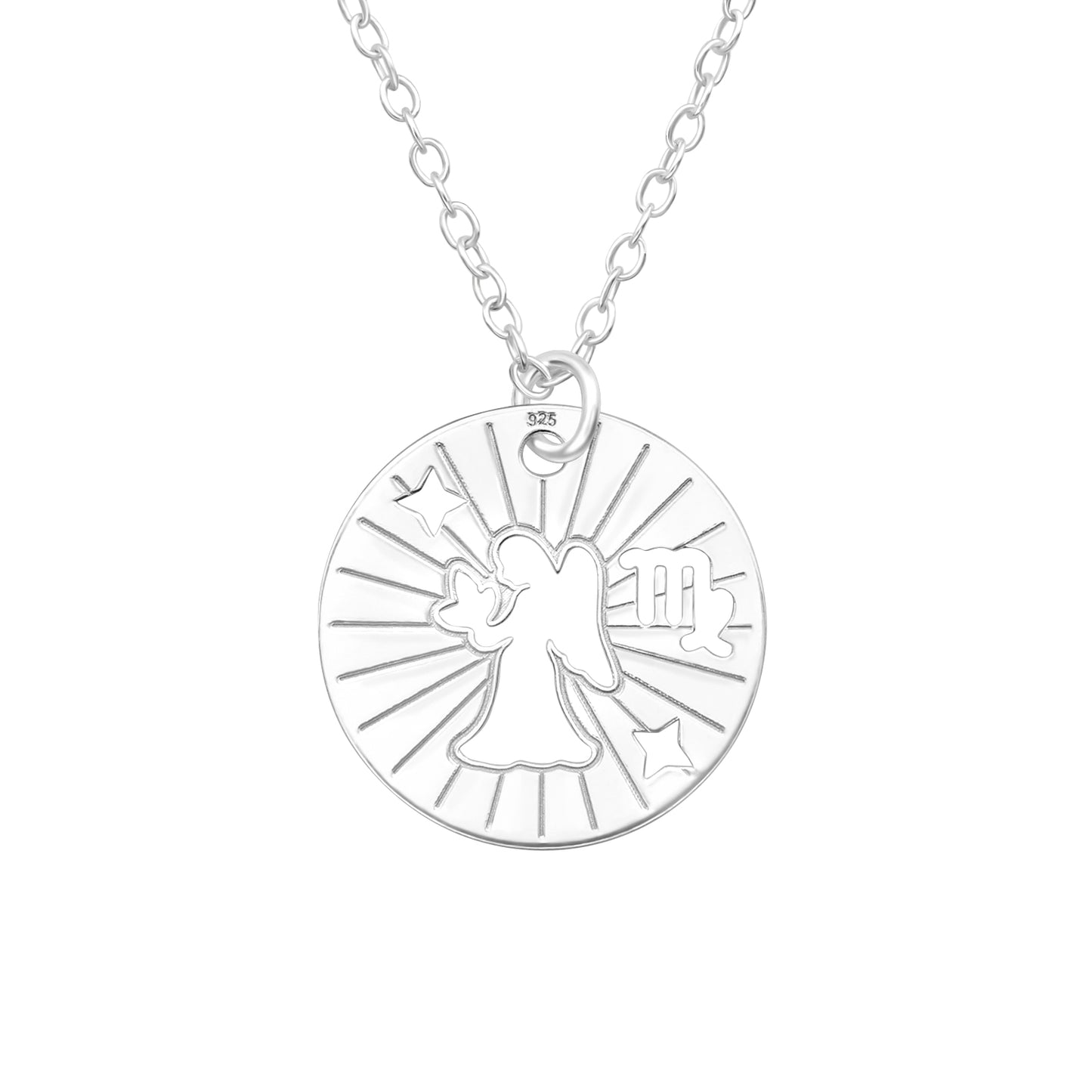 Jungfrau Silber Halskette