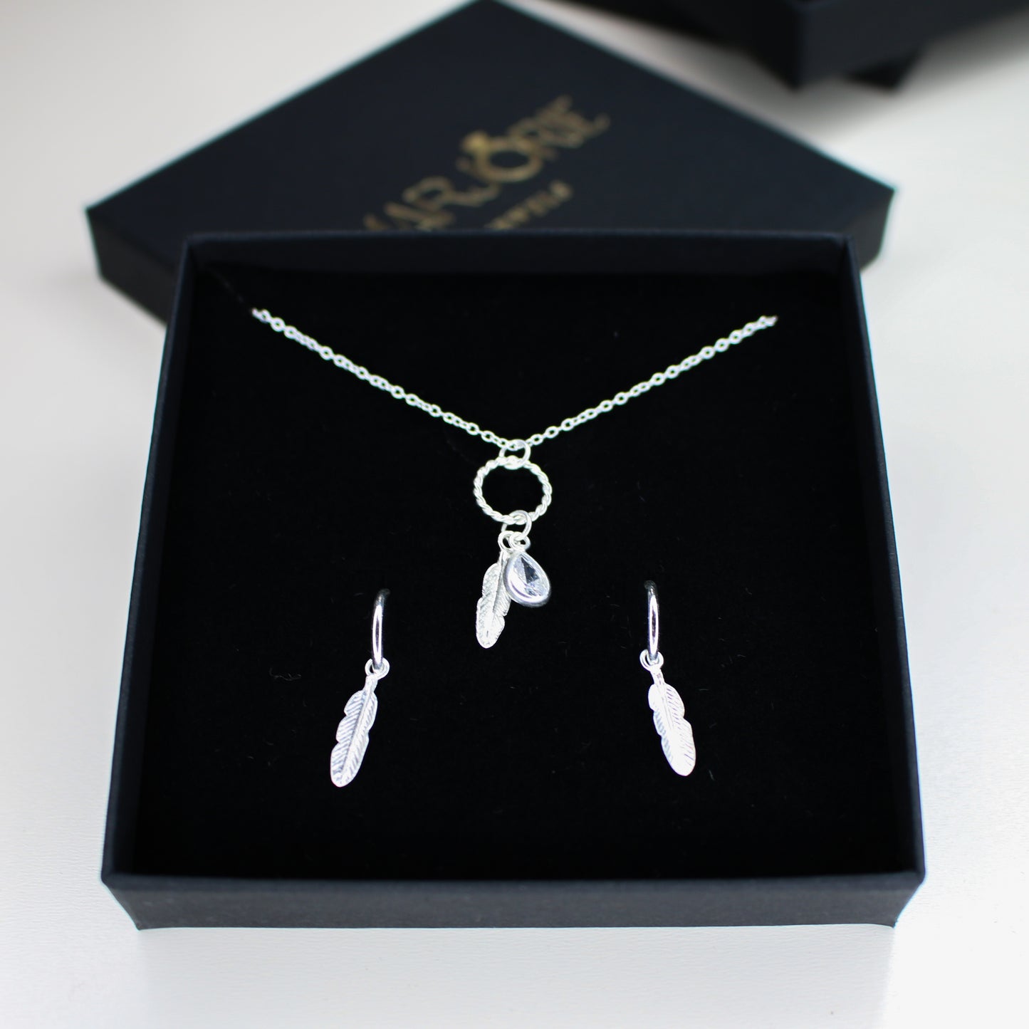 Seraphina & Feather Hoops Gift Set