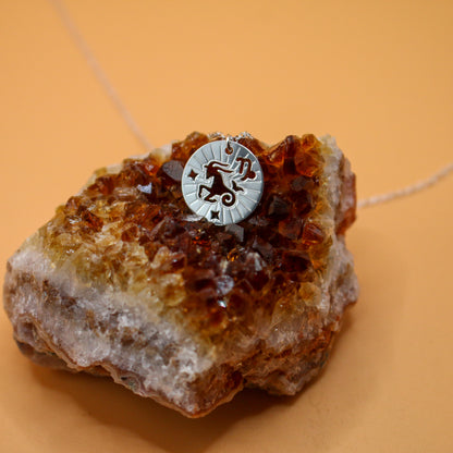 Steinbock Silber Halskette