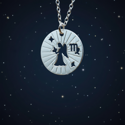 Jungfrau Silber Halskette