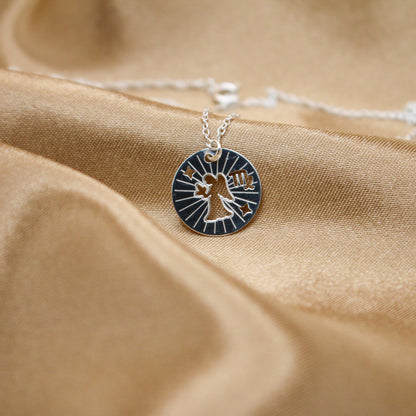 Jungfrau Silber Halskette