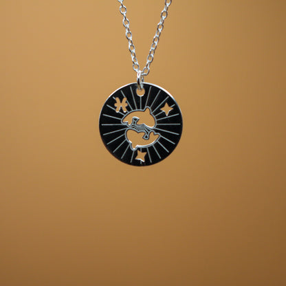 Fische Silber Halskette