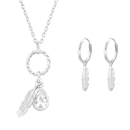 Seraphina & Feather Hoops Gift Set