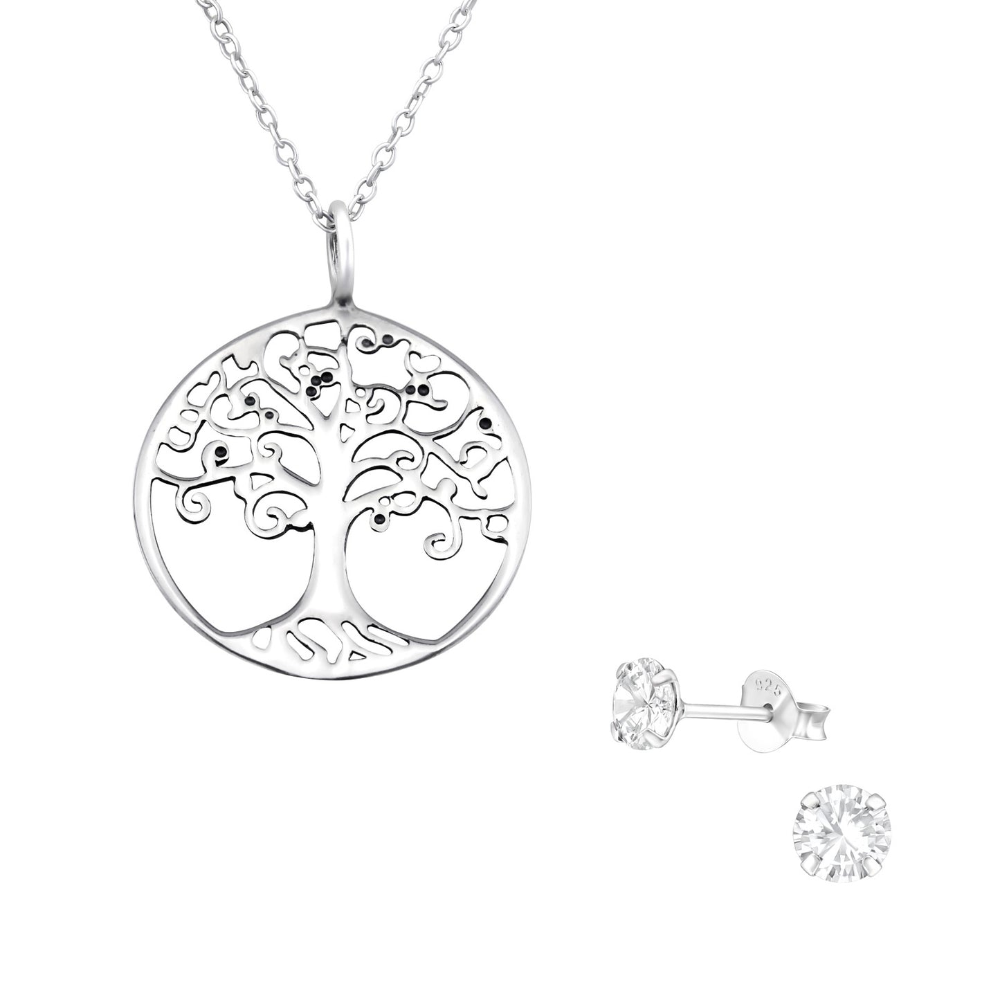 Tree of Life Gift Set Silver