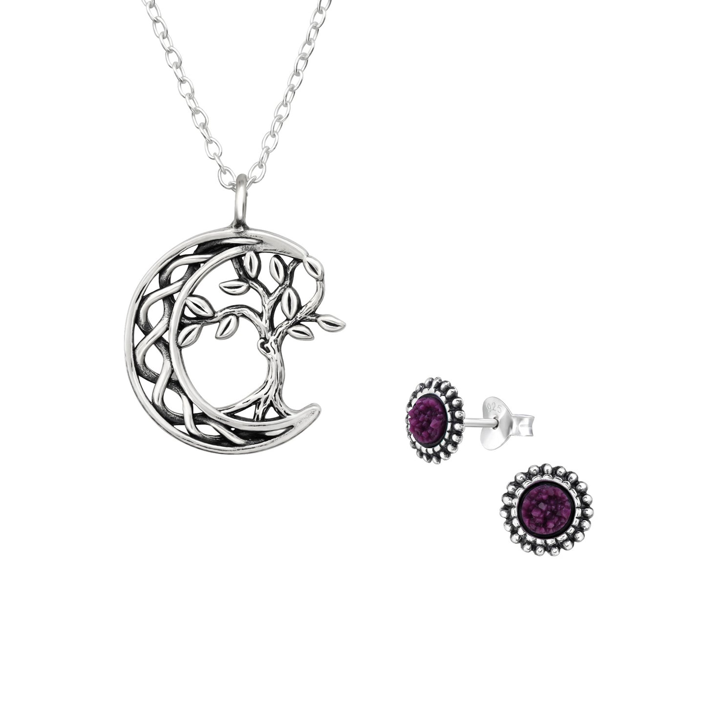 Under the Moonlight Necklace & Delilah Ear Studs Gift Set